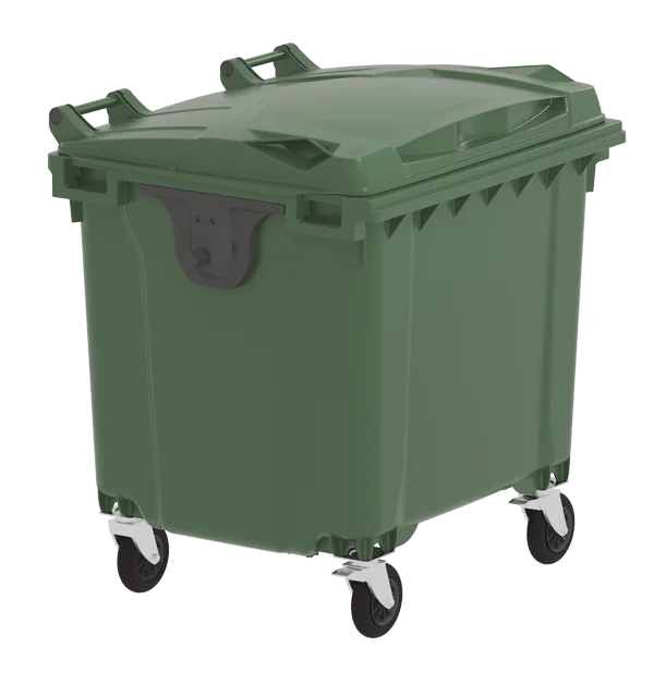 Контейнер для відходів PLASTIK GOGIC, 1100л., EN 840-2, червоний